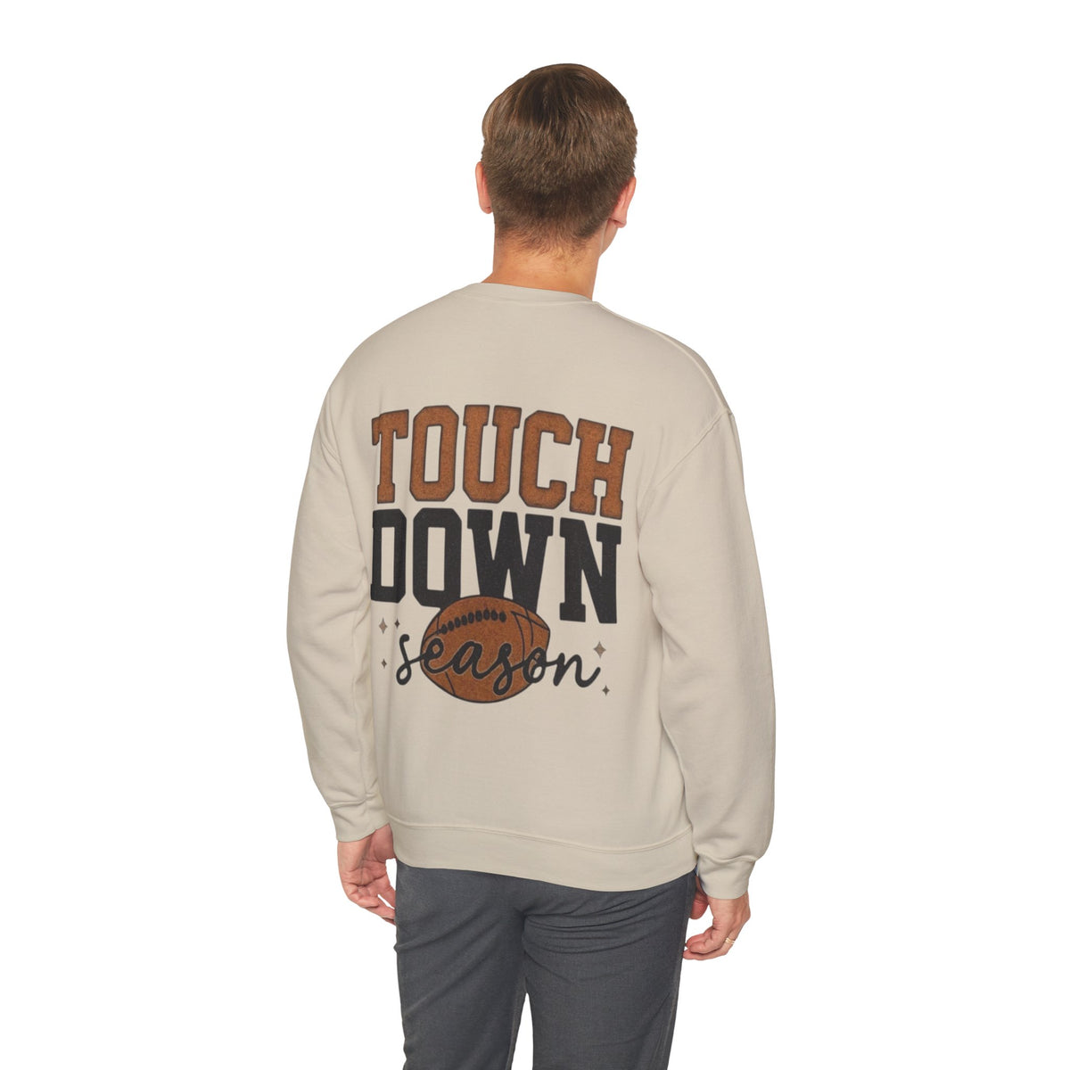 ORVIAN — Touchdown Season Coquette Football Bow Crewneck, Varsity Game Day Unisex Heavy Blend