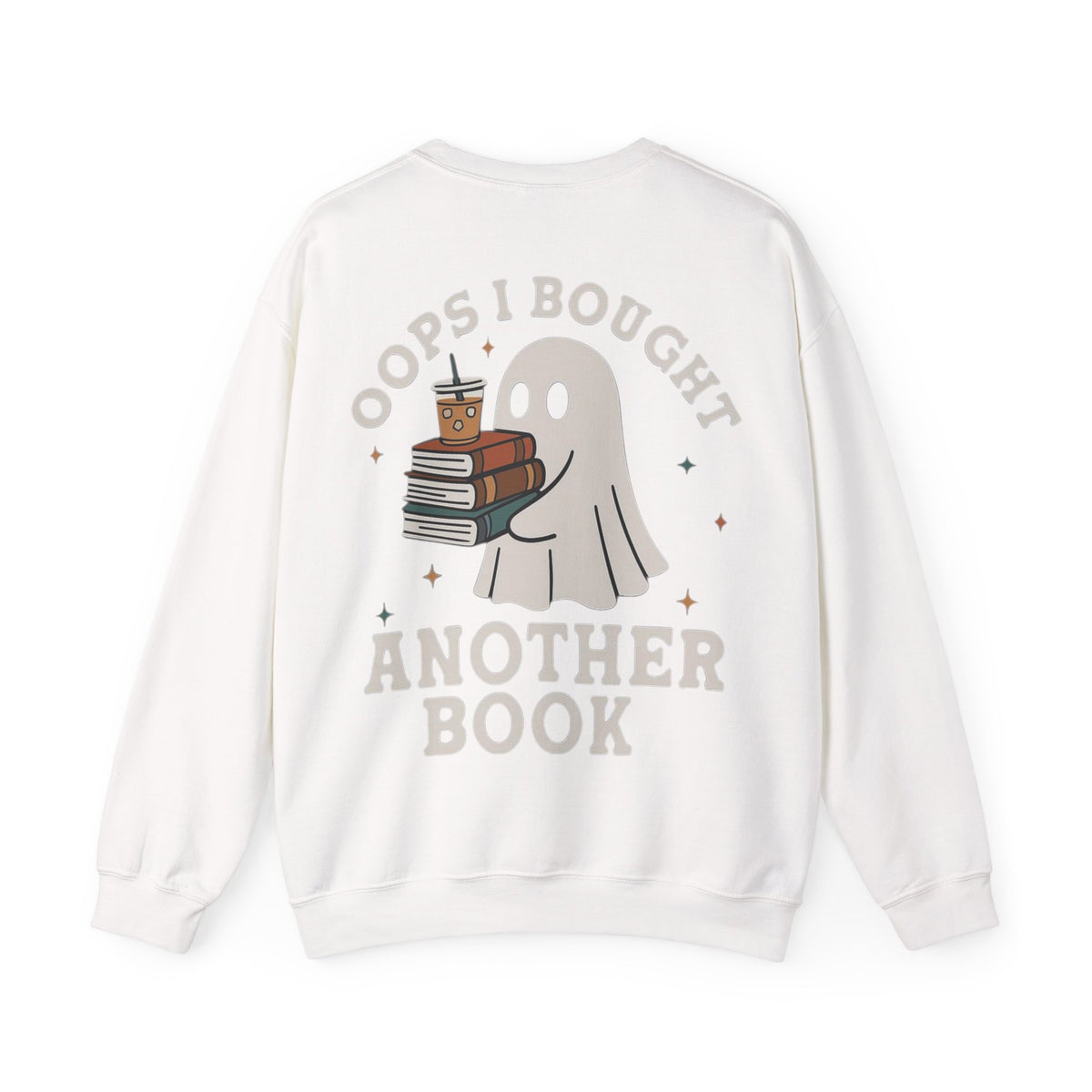 ORVIAN — Fall Into a Good Book Ghost Crewneck, Cozy Autumn Book Lover Unisex Heavy Blend