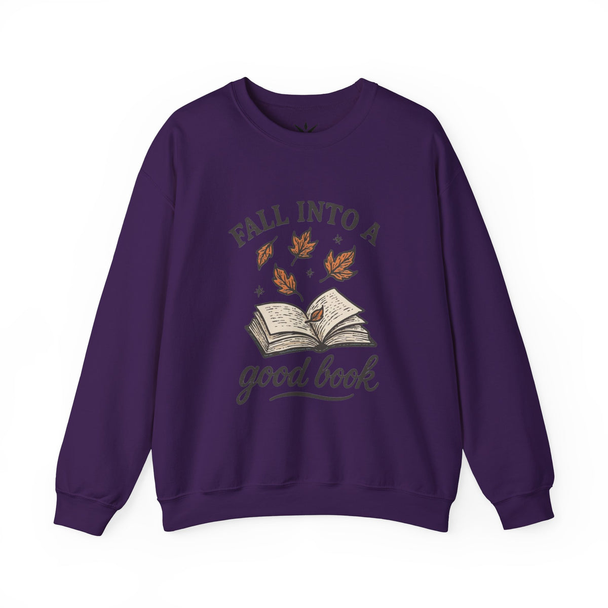 ORVIAN — Fall Into a Good Book Ghost Crewneck, Cozy Autumn Book Lover Unisex Heavy Blend