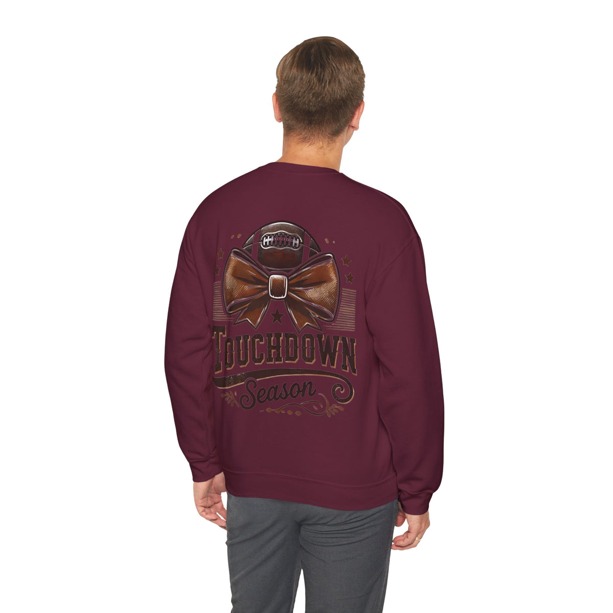ORVIAN — Cuddles & Touchdowns Football Crewneck, 'Tis the Season Game Day Unisex Heavy Blend