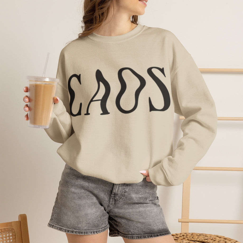 ORVIAN — Chaos Cat Crewneck, Reversed Lettering & Rebel Cat Graphic Unisex Heavy Blend
