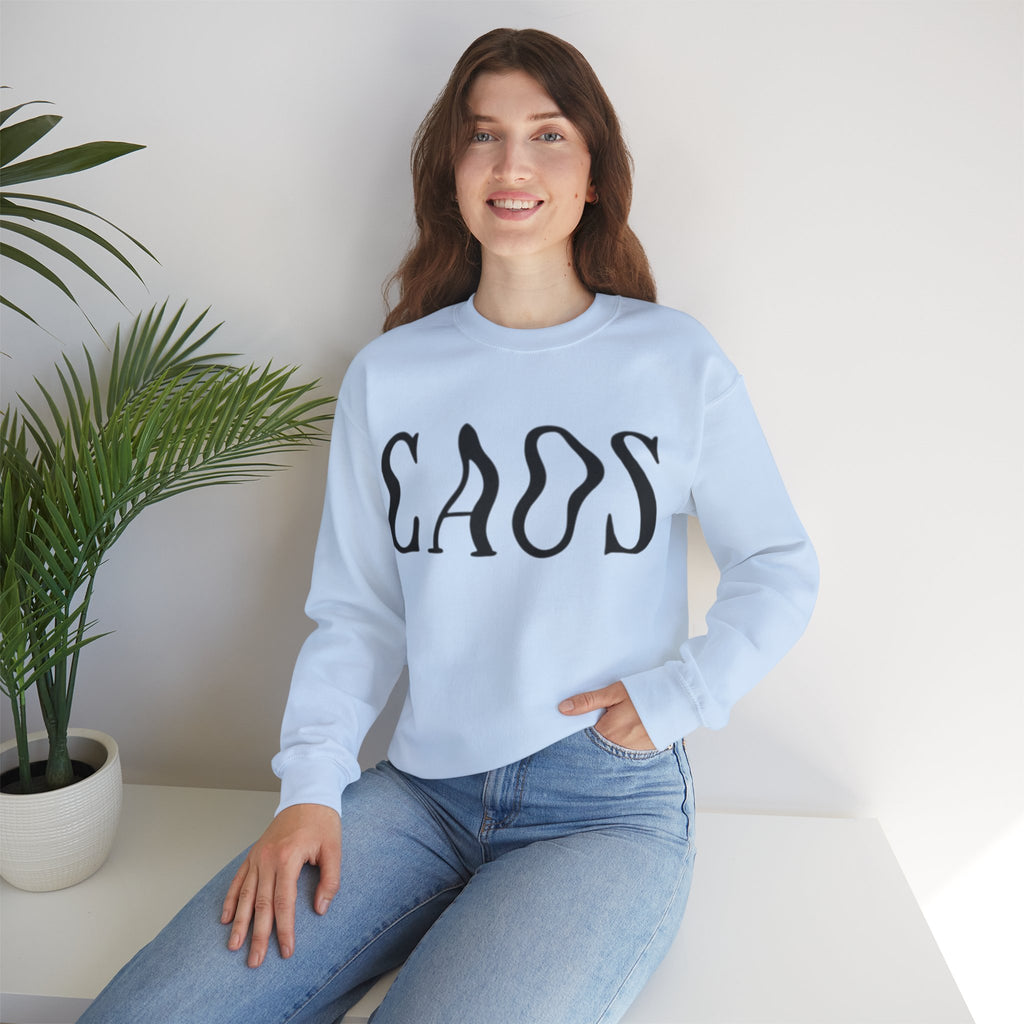 ORVIAN — Chaos Cat Crewneck, Reversed Lettering & Rebel Cat Graphic Unisex Heavy Blend