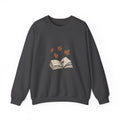 ORVIAN — Fall Into a Good Book Ghost Crewneck, Cozy Autumn Book Lover Unisex Heavy Blend