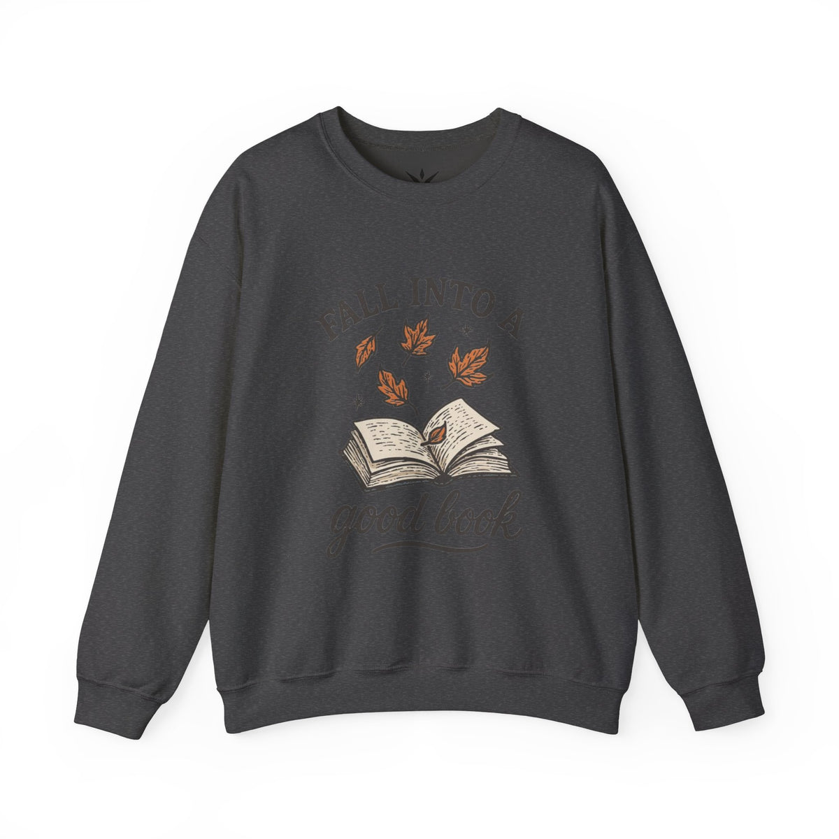 ORVIAN — Fall Into a Good Book Ghost Crewneck, Cozy Autumn Book Lover Unisex Heavy Blend