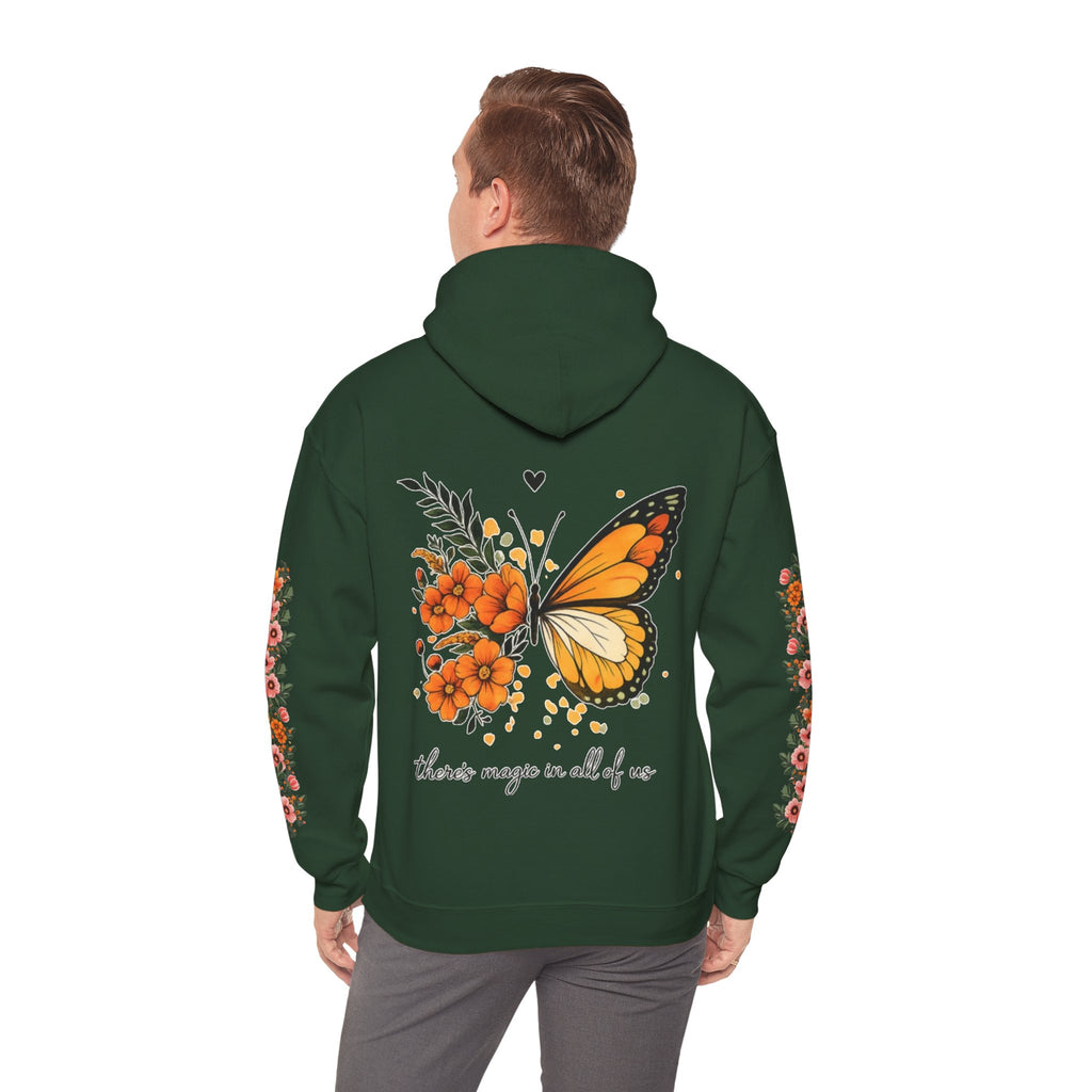 ORVIAN — Magic Floral Butterfly Unisex Heavy Blend Hoodie