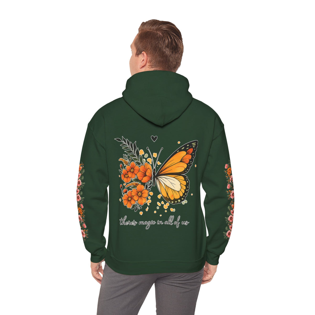 ORVIAN — Magic Floral Butterfly Unisex Heavy Blend Hoodie