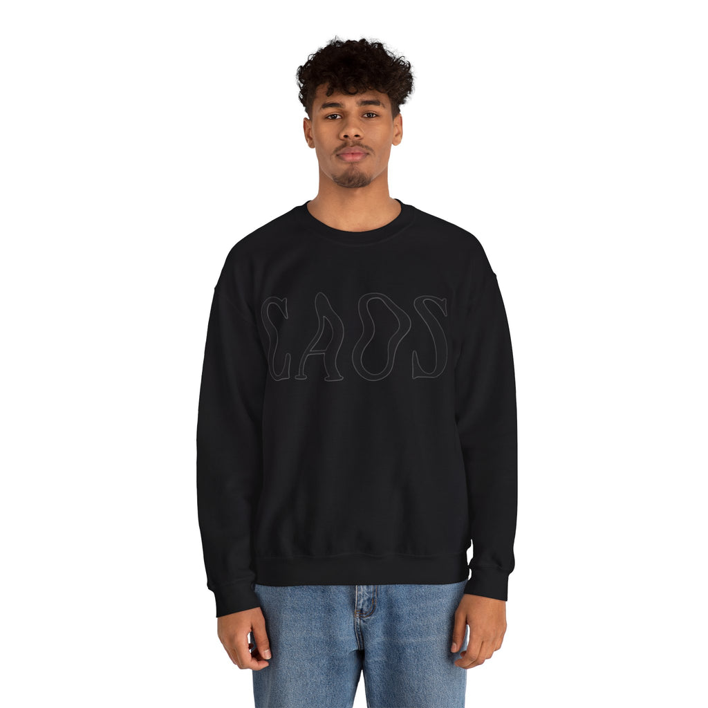 ORVIAN — Chaos Cat Crewneck, Reversed Lettering & Rebel Cat Graphic Unisex Heavy Blend