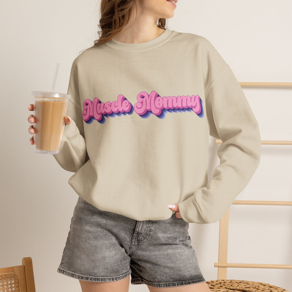 ORVIAN — Muscle Mommy Girls Just Wanna Have Guns Crewneck, Bold Feminine Typography Unisex