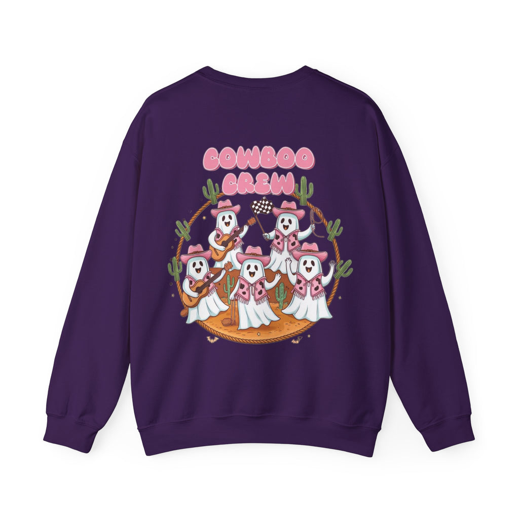 ORVIAN — Howdy Halloween Ghost Cowboy Crewneck, Pink Cowboo Western Unisex Heavy Blend