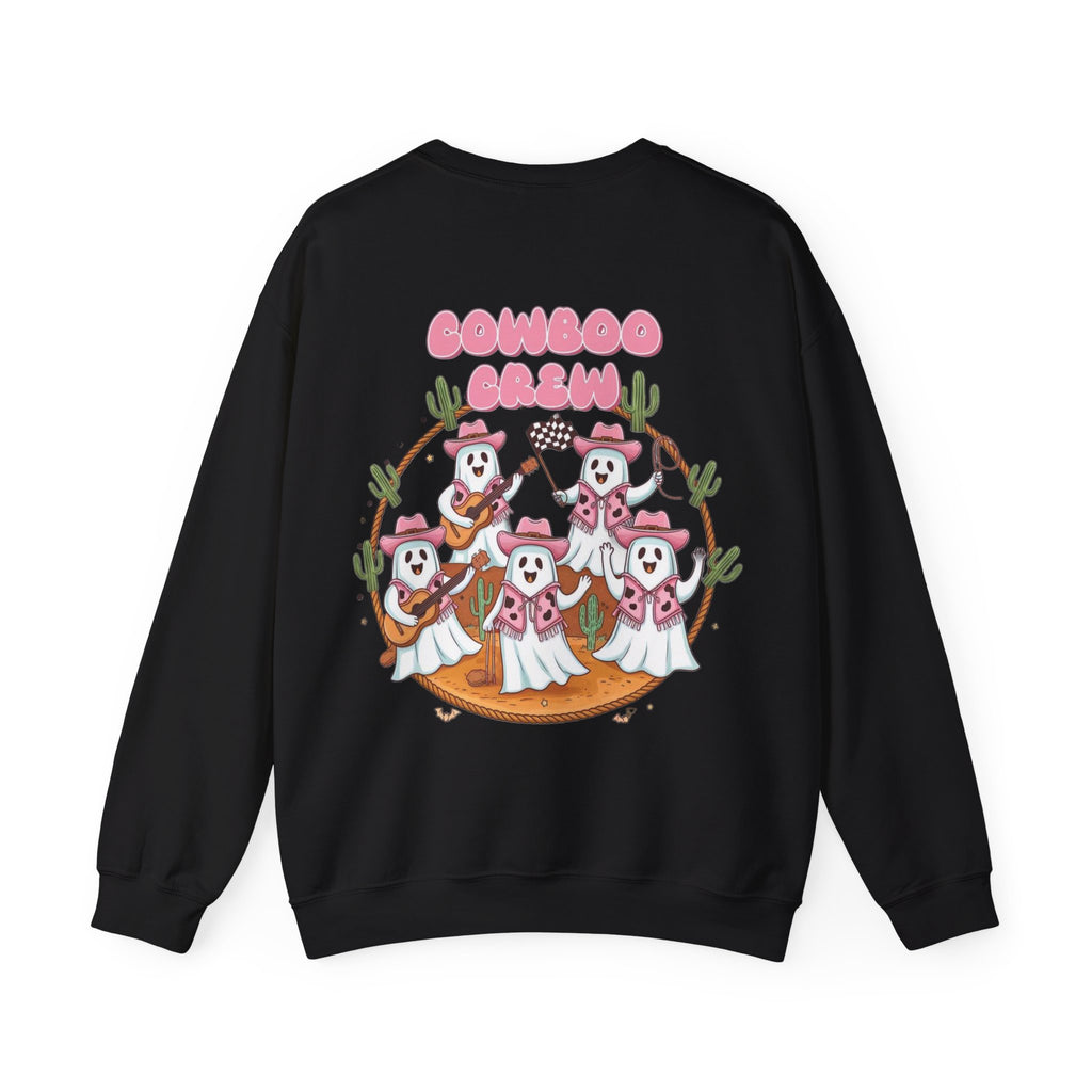 ORVIAN — Howdy Halloween Ghost Cowboy Crewneck, Pink Cowboo Western Unisex Heavy Blend