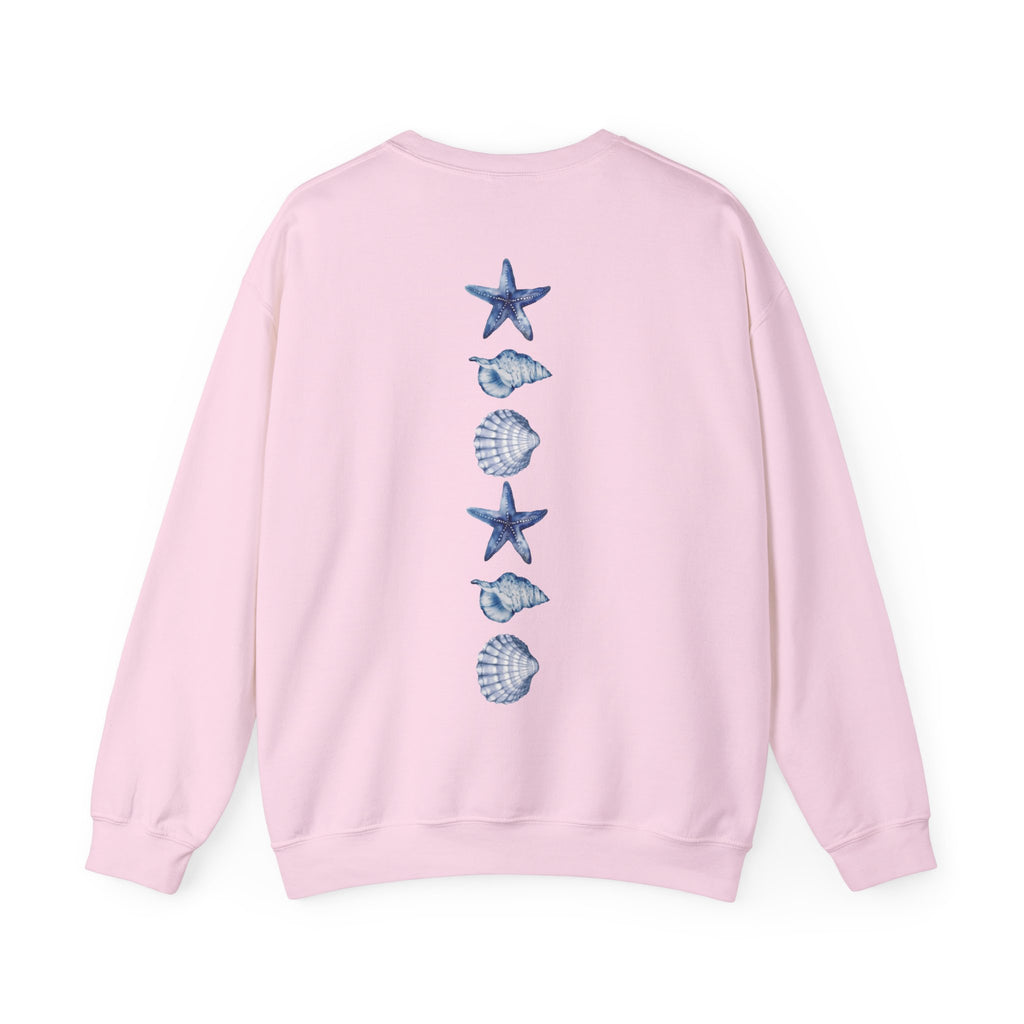 ORVIAN — Sea Turtle & Seashell Starfish Crewneck, Coastal Ocean Nautical Unisex Heavy Blend