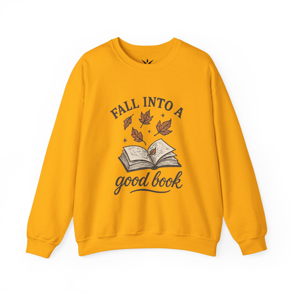 ORVIAN — Fall Into a Good Book Ghost Crewneck, Cozy Autumn Book Lover Unisex Heavy Blend