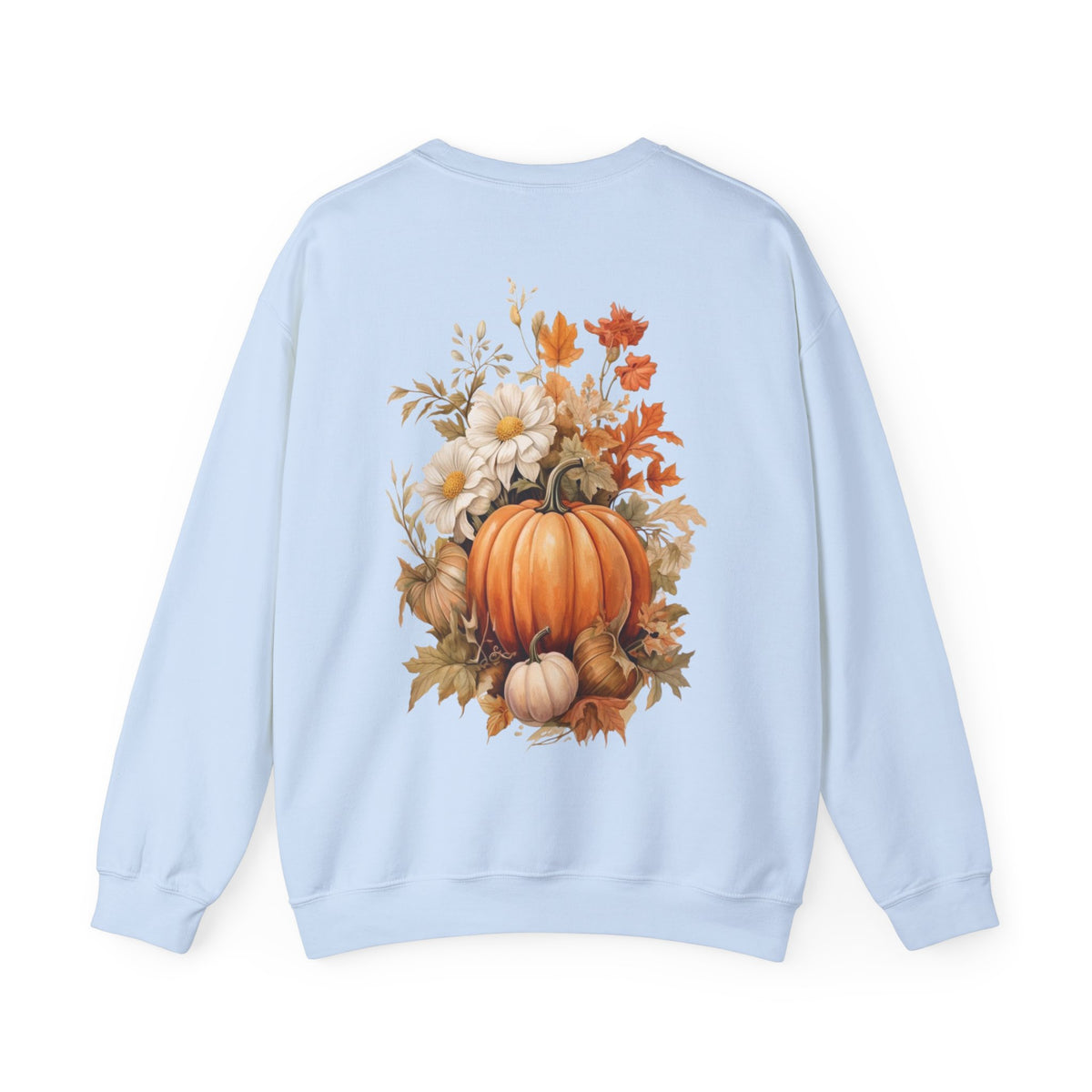 ORVIAN — Pumpkin Spice & Autumn Botanicals Crewneck, Floral Pumpkin Fall Unisex Sweatshirt