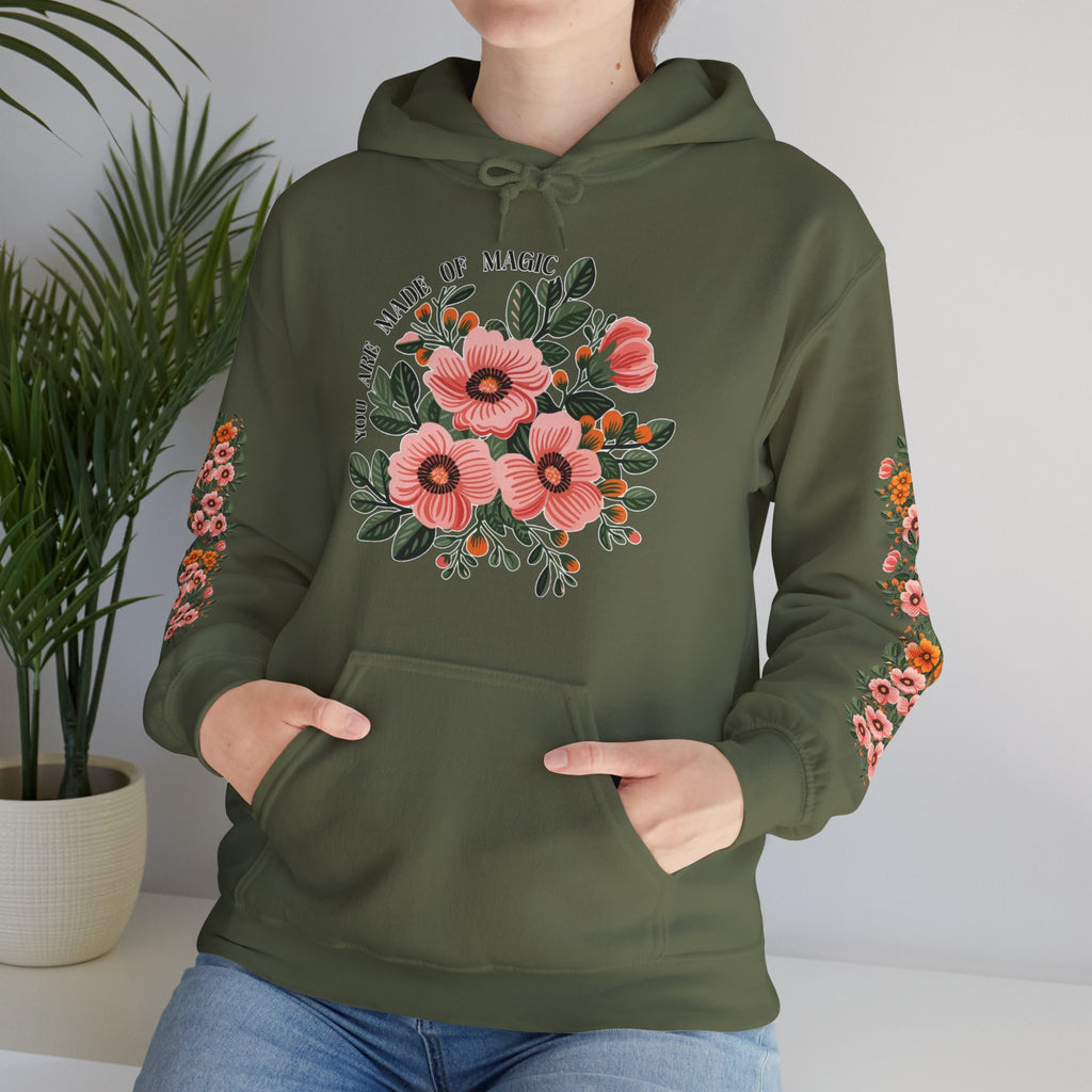 ORVIAN — Magic Floral Butterfly Unisex Heavy Blend Hoodie