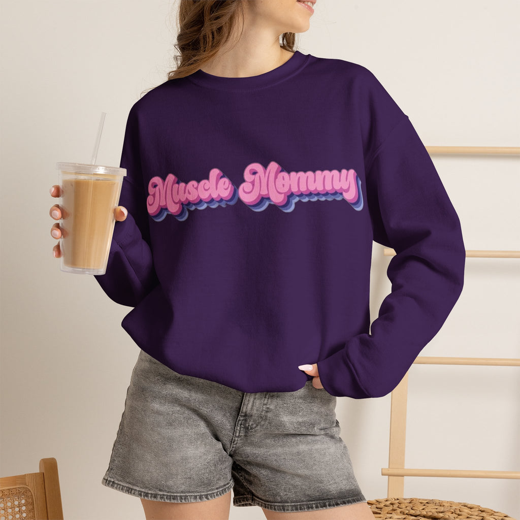ORVIAN — Muscle Mommy Girls Just Wanna Have Guns Crewneck, Bold Feminine Typography Unisex