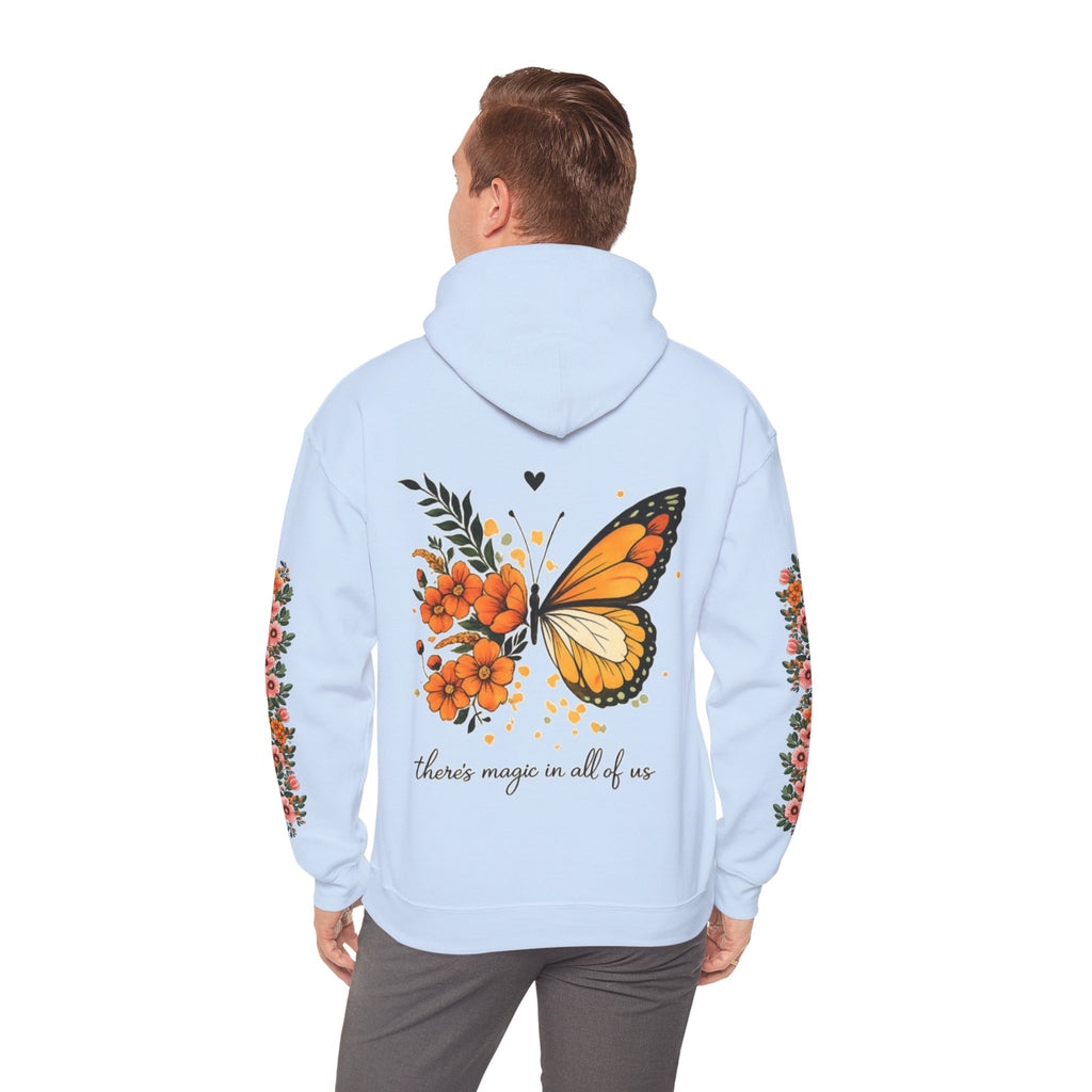 ORVIAN — Magic Floral Butterfly Unisex Heavy Blend Hoodie