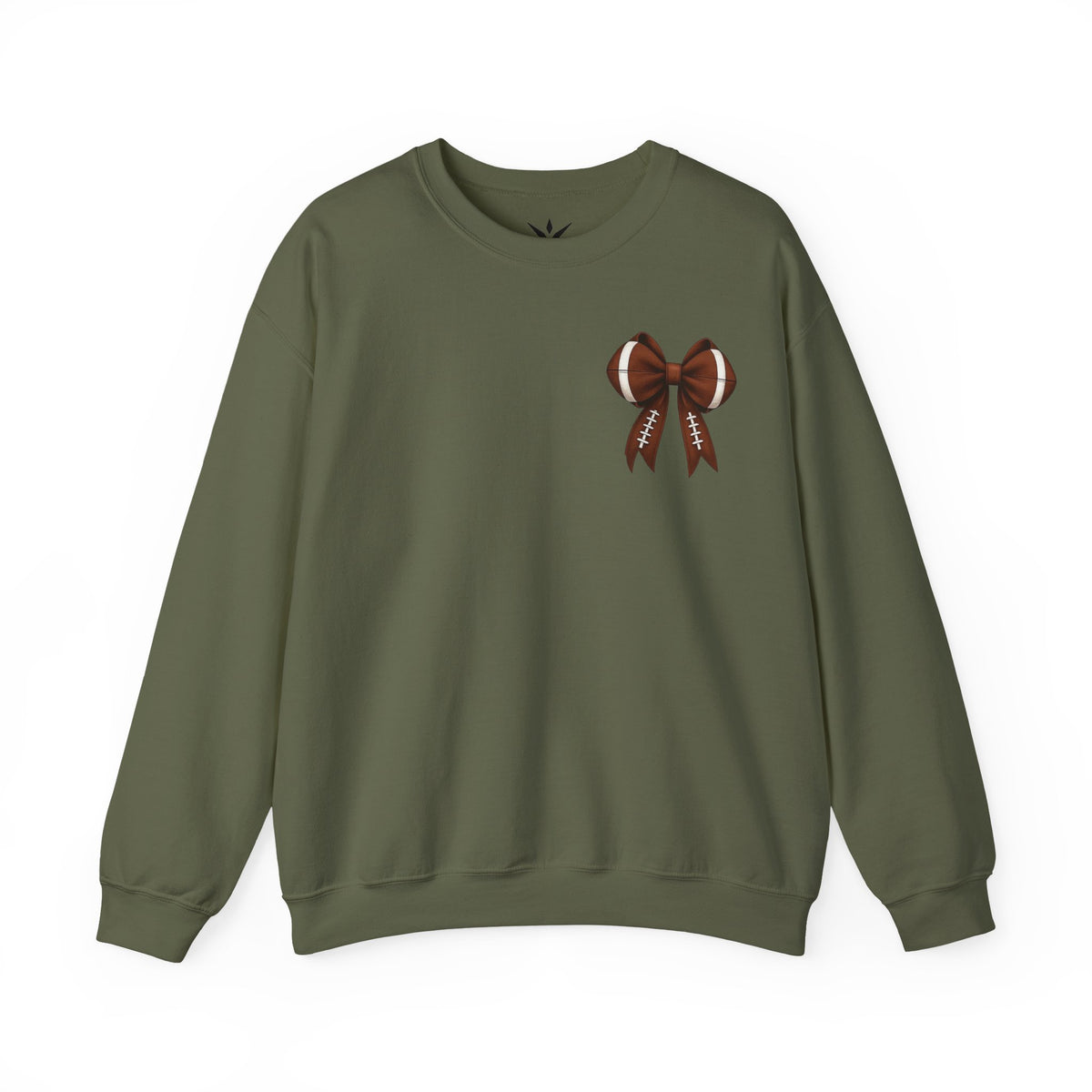 ORVIAN — Touchdown Season Coquette Football Bow Crewneck, Varsity Game Day Unisex Heavy Blend
