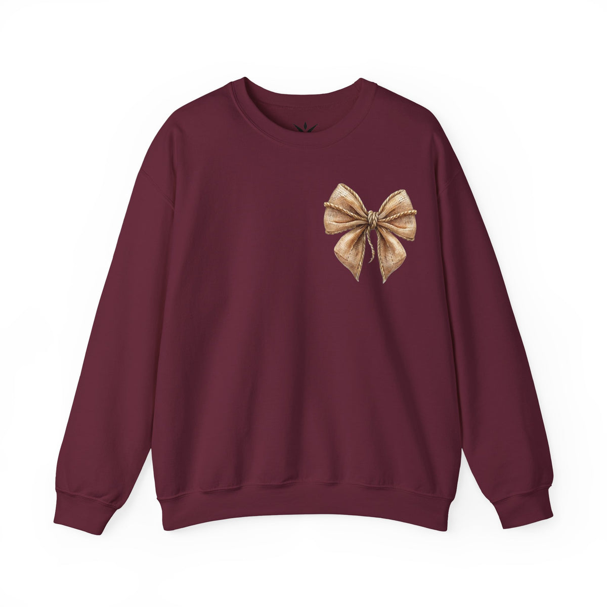 ORVIAN — Coquette Fall Bow & Football Crewneck, Pumpkin Spice Game Day Unisex Heavy Blend