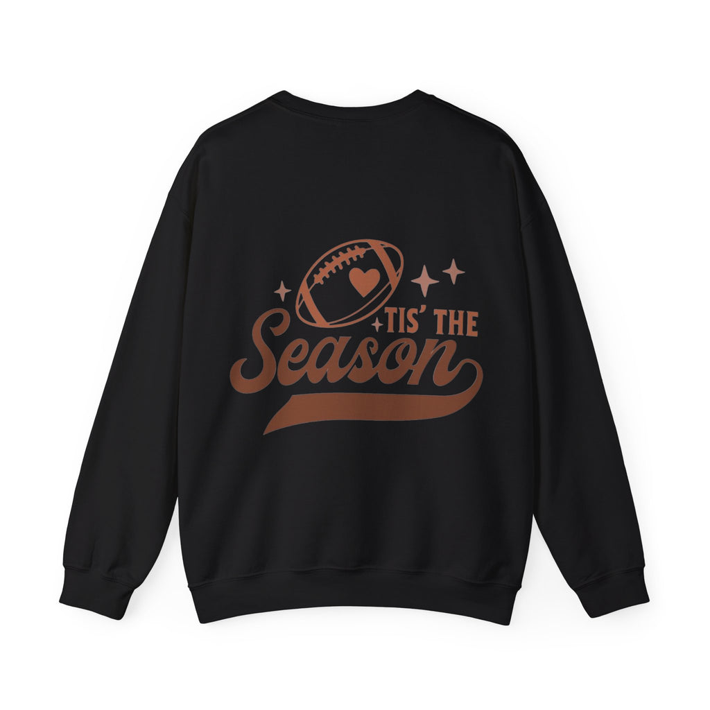 ORVIAN — Cuddles & Touchdowns Football Crewneck, Heart Football Game Day Unisex Heavy Blend