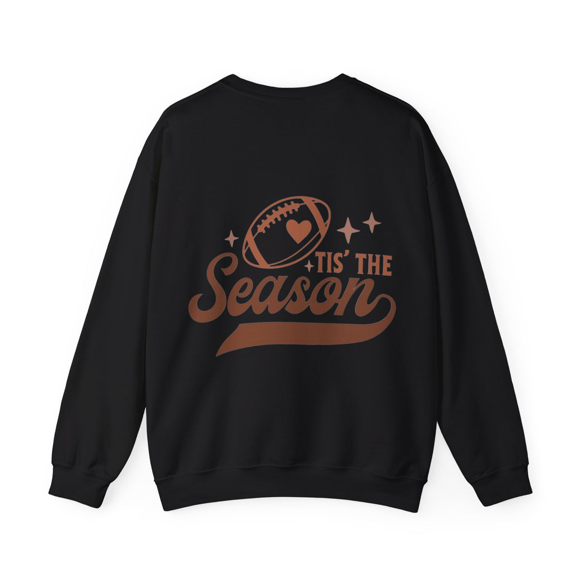 ORVIAN — Cuddles & Touchdowns Football Crewneck, Heart Football Game Day Unisex Heavy Blend