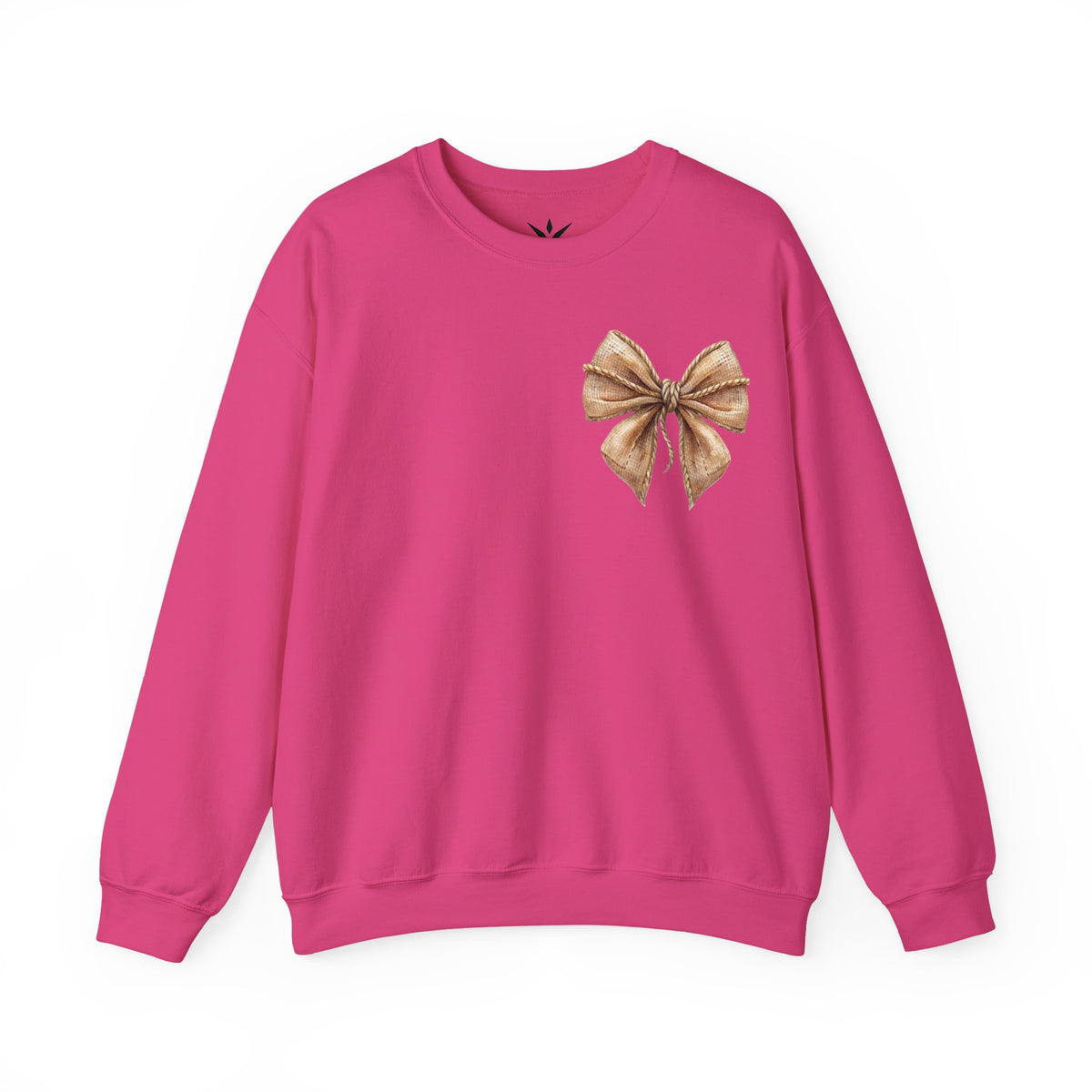 ORVIAN — Coquette Fall Bow & Football Crewneck, Pumpkin Spice Game Day Unisex Heavy Blend