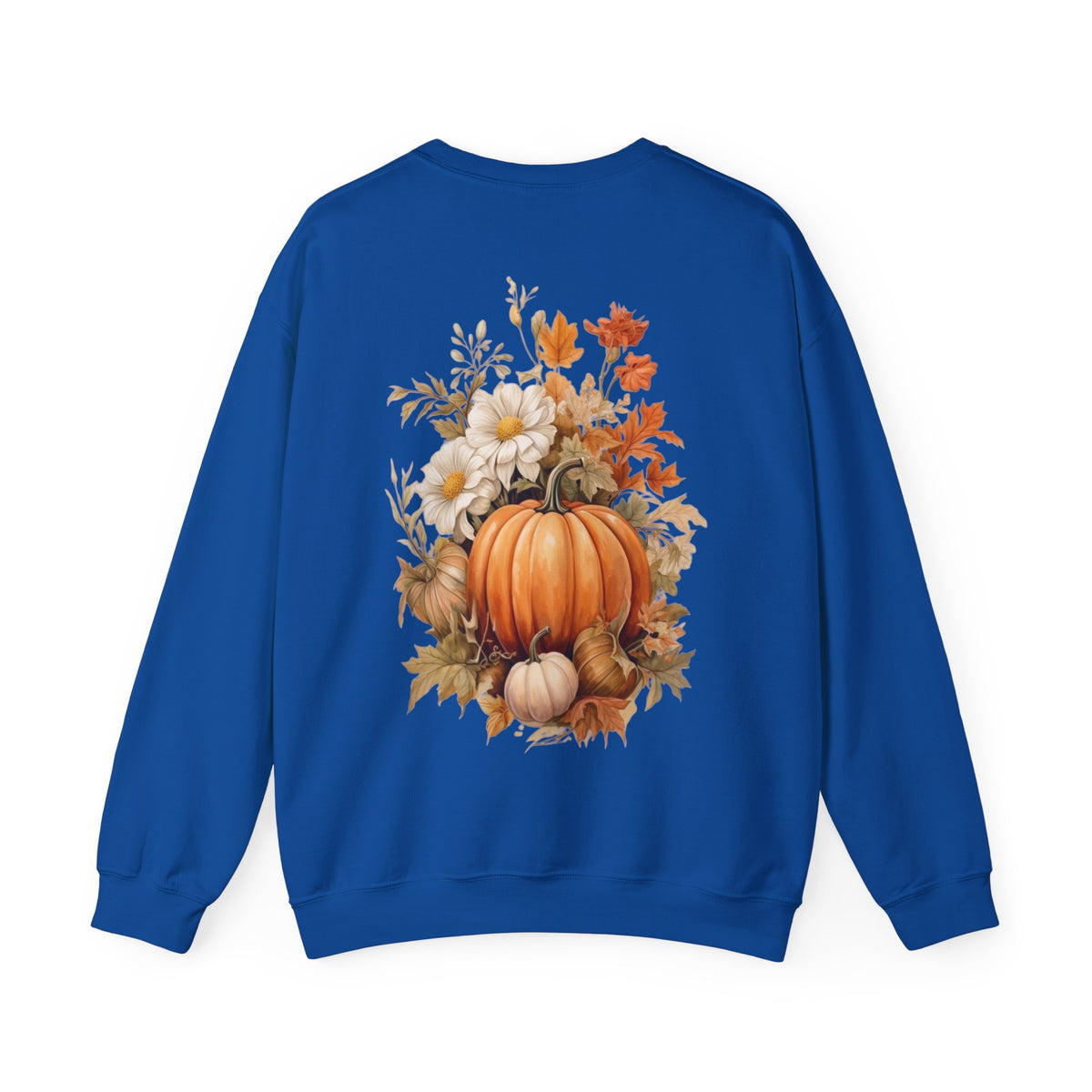 ORVIAN — Pumpkin Spice & Autumn Botanicals Crewneck, Floral Pumpkin Fall Unisex Sweatshirt