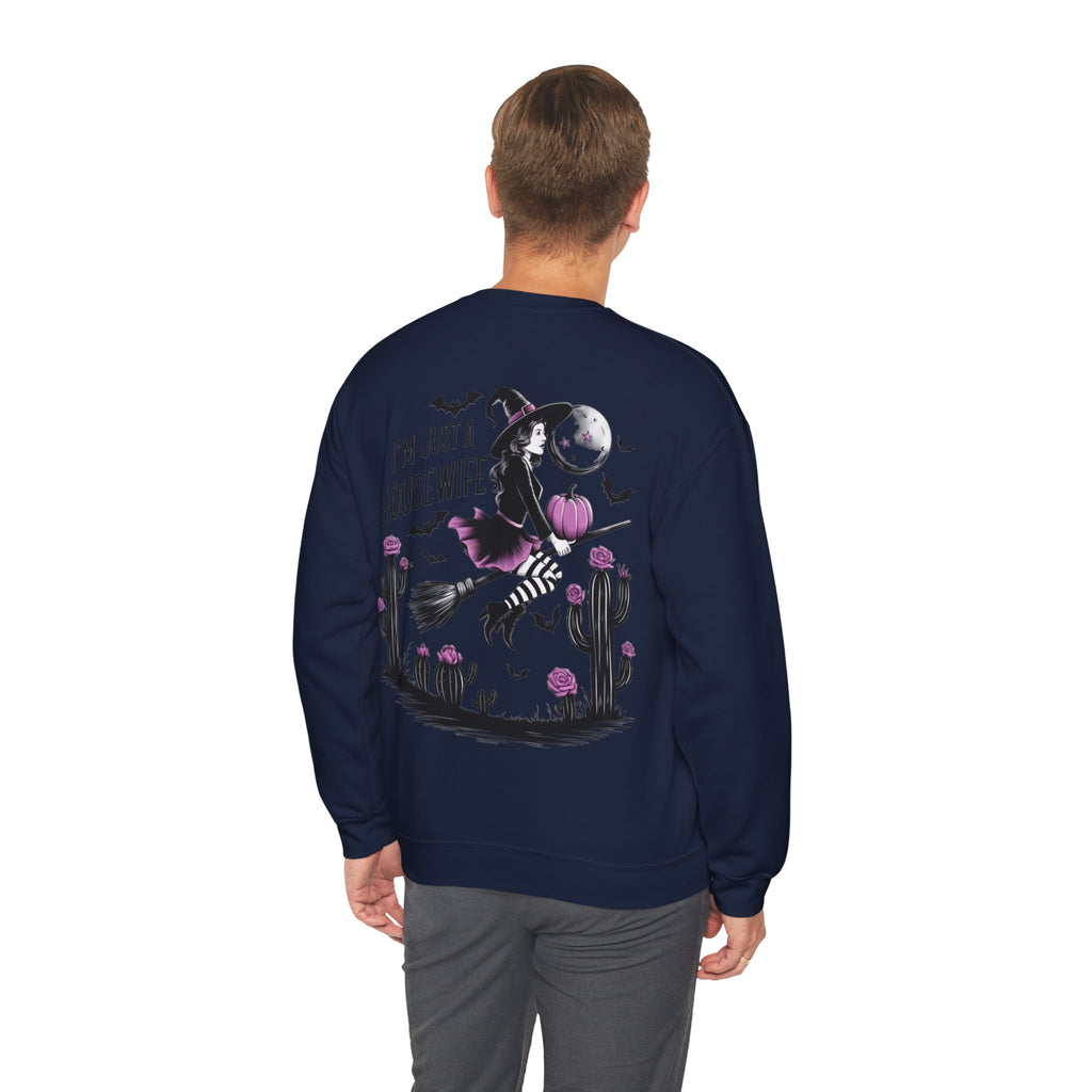ORVIAN — Witch Please & I'm Just a Housewife Witch Crewneck, Magical Cauldron Unisex Heavy Blend