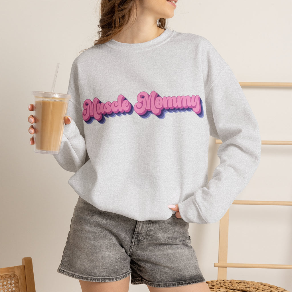 ORVIAN — Muscle Mommy Girls Just Wanna Have Guns Crewneck, Bold Feminine Typography Unisex