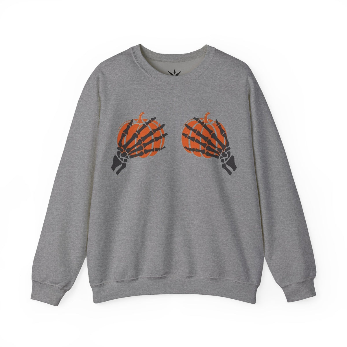 ORVIAN — Pumpkin Bra & Trick or Treat Halloween Crewneck, Skeleton Hands Unisex Heavy Blend