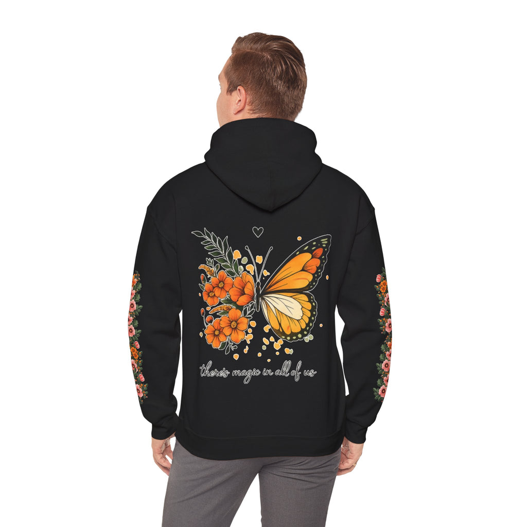 ORVIAN — Magic Floral Butterfly Unisex Heavy Blend Hoodie