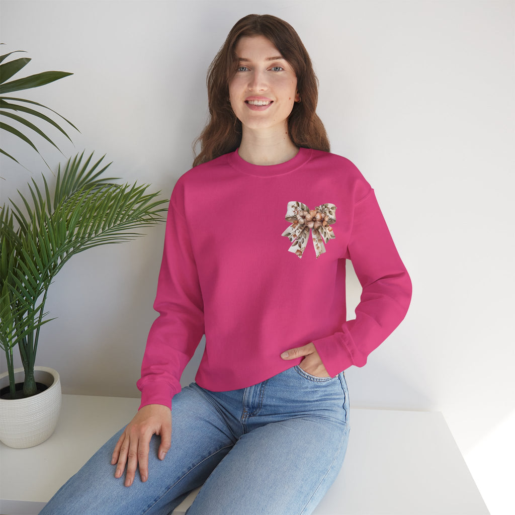 ORVIAN — Pumpkin Spice & Autumn Botanicals Crewneck, Floral Pumpkin Fall Unisex Sweatshirt