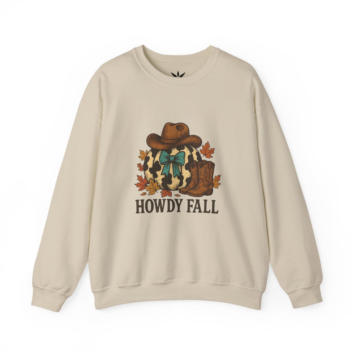 ORVIAN — Howdy Fall Wéstern Pumpkin & Ghost Cow Crewneck, Moo I Mean Boo Halloween Unisex