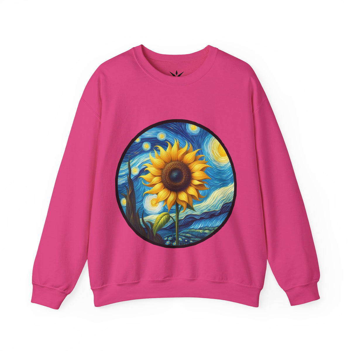ORVIAN — Van Gogh Starry Night Sunflower & Artist Easel Crewneck, Art-Inspired Sweatshirt