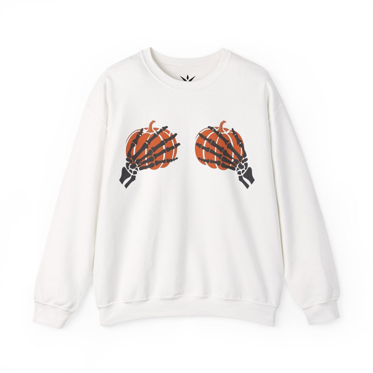 ORVIAN — Pumpkin Bra & Trick or Treat Halloween Crewneck, Skeleton Hands Unisex Heavy Blend