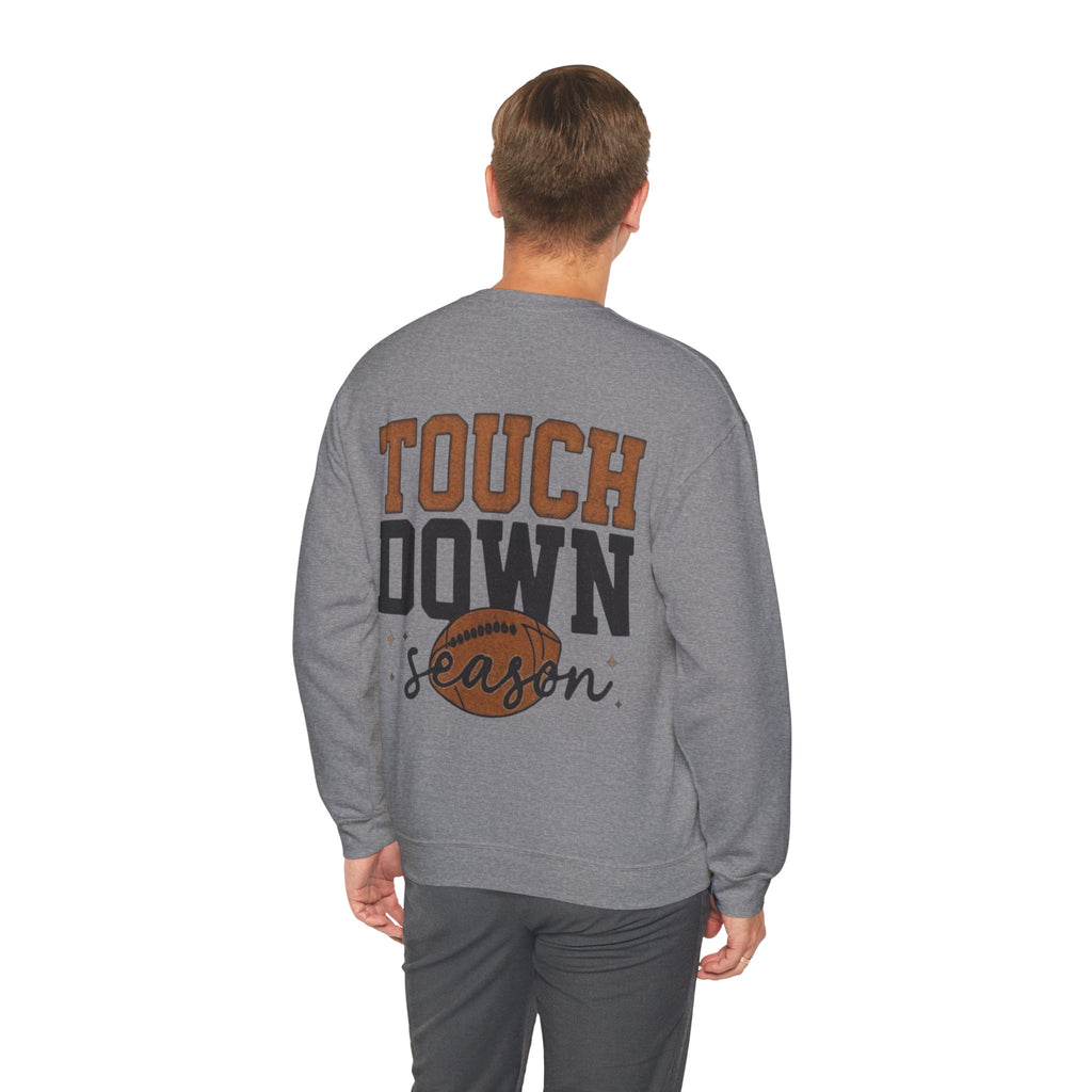 ORVIAN — Touchdown Season Coquette Football Bow Crewneck, Varsity Game Day Unisex Heavy Blend