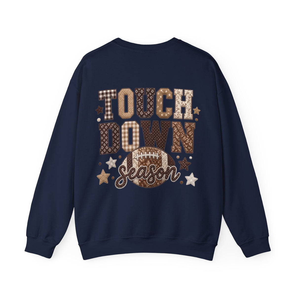 ORVIAN — Touchdown Season Football Bow Crewneck, Sparkle Game Day Sporty Unisex Heavy Blend