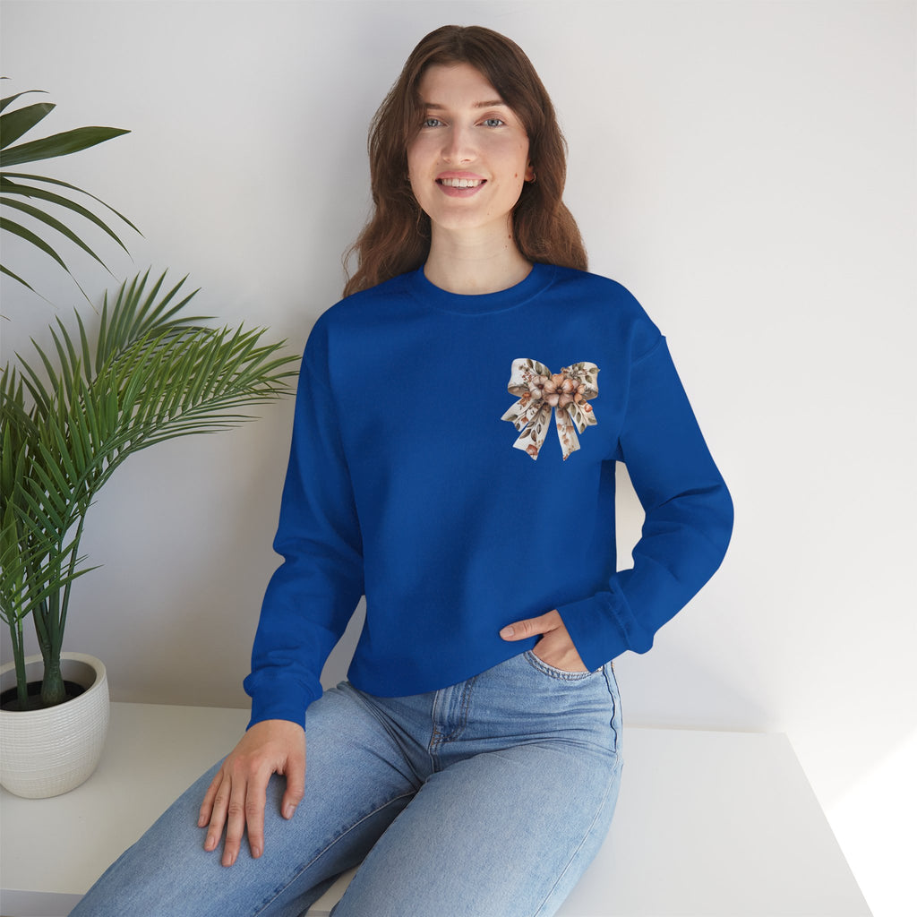ORVIAN — Pumpkin Spice & Autumn Botanicals Crewneck, Floral Pumpkin Fall Unisex Sweatshirt