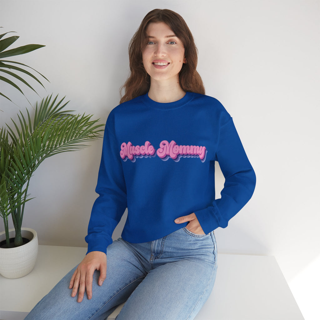 ORVIAN — Muscle Mommy Girls Just Wanna Have Guns Crewneck, Bold Feminine Typography Unisex