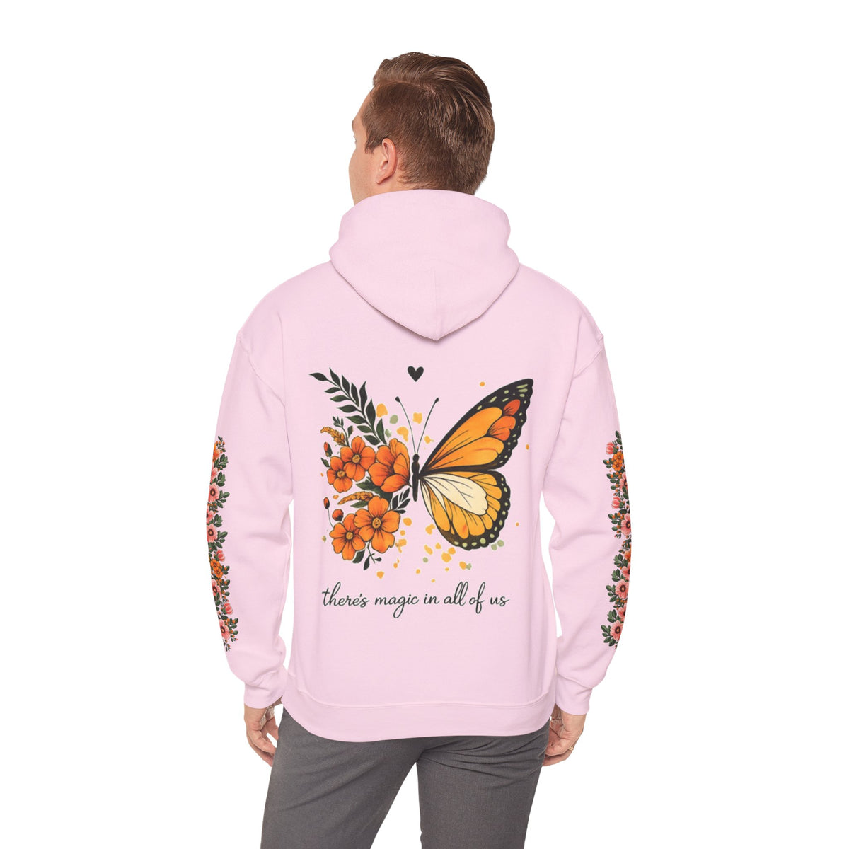 ORVIAN — Magic Floral Butterfly Unisex Heavy Blend Hoodie