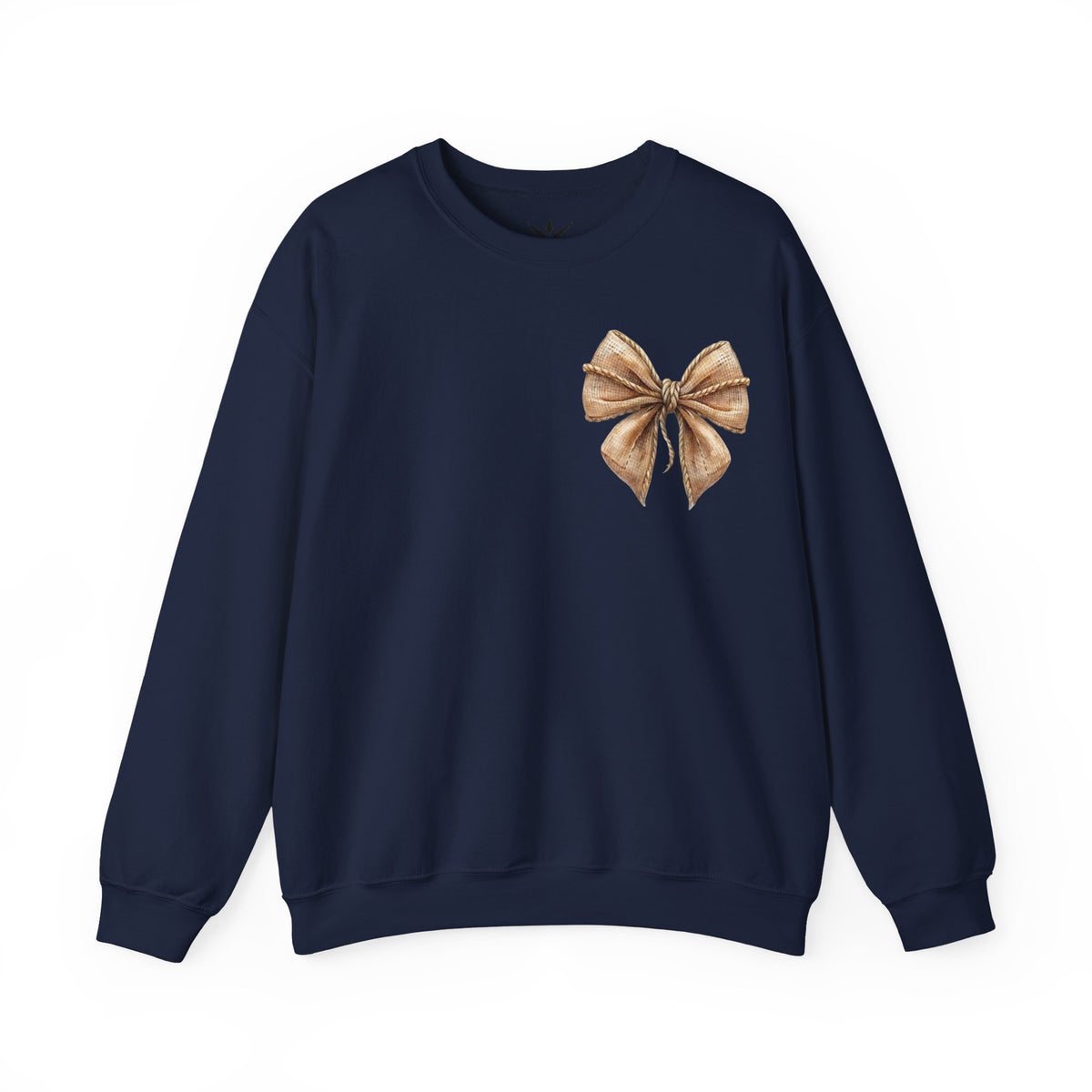 ORVIAN — Coquette Fall Bow & Football Crewneck, Pumpkin Spice Game Day Unisex Heavy Blend