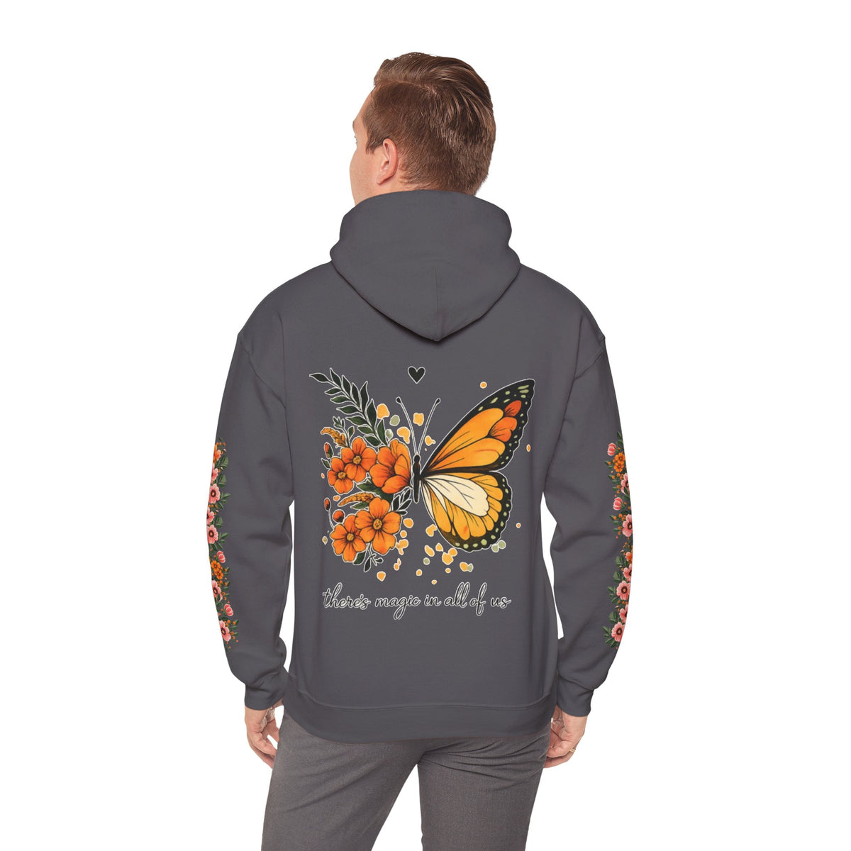 ORVIAN — Magic Floral Butterfly Unisex Heavy Blend Hoodie