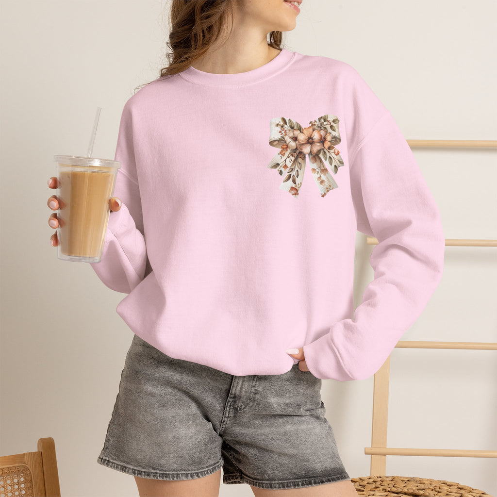 ORVIAN — Pumpkin Spice & Autumn Botanicals Crewneck, Floral Pumpkin Fall Unisex Sweatshirt