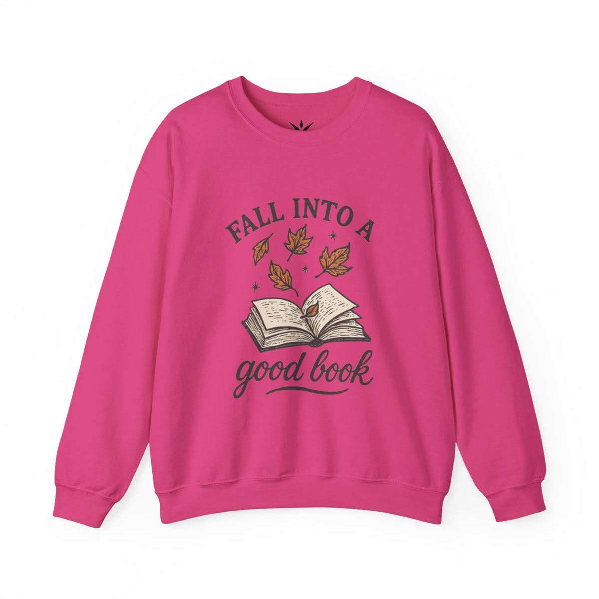 ORVIAN — Fall Into a Good Book Ghost Crewneck, Cozy Autumn Book Lover Unisex Heavy Blend