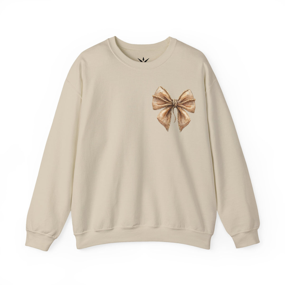 ORVIAN — Coquette Fall Bow & Football Crewneck, Pumpkin Spice Game Day Unisex Heavy Blend