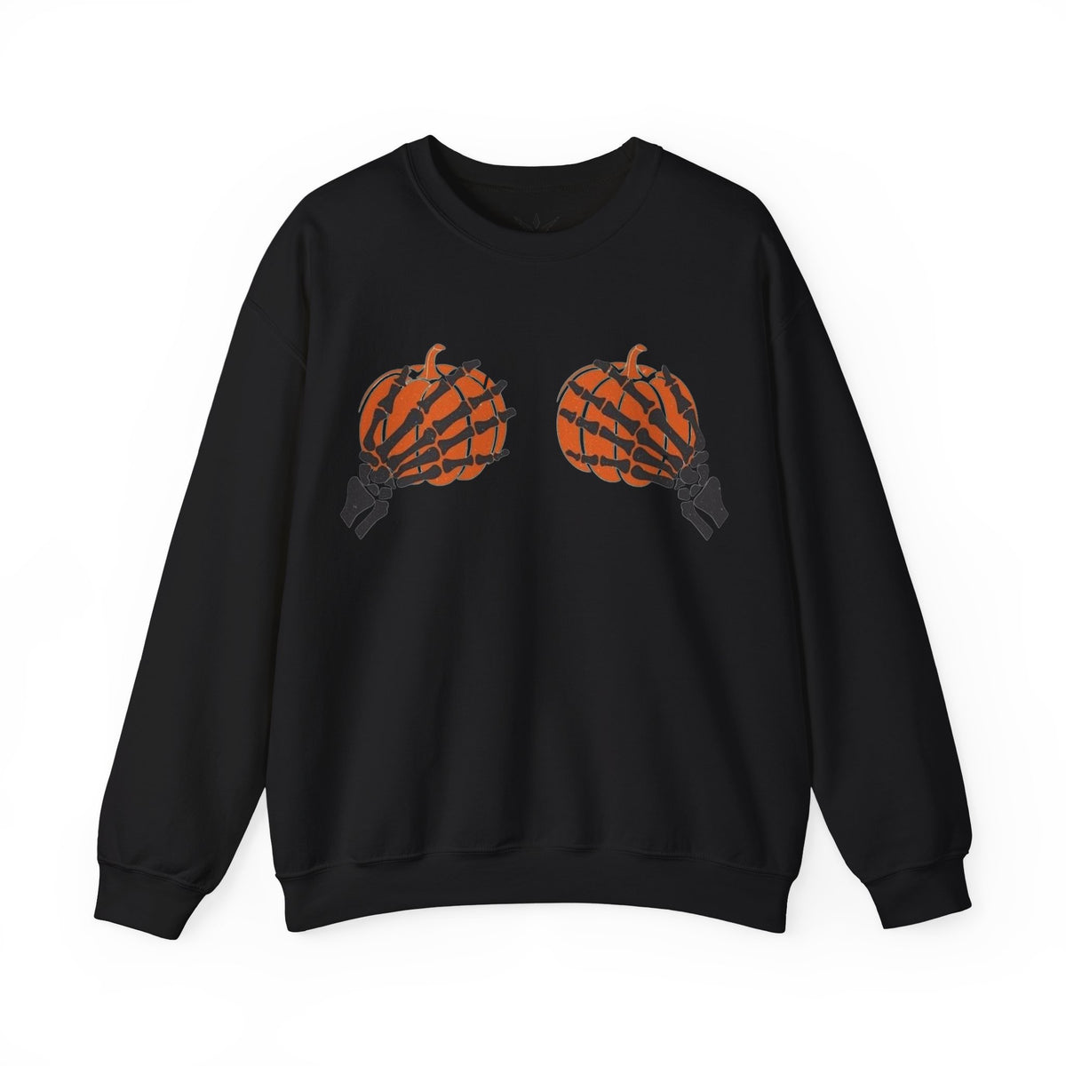 ORVIAN — Pumpkin Bra & Trick or Treat Halloween Crewneck, Skeleton Hands Unisex Heavy Blend