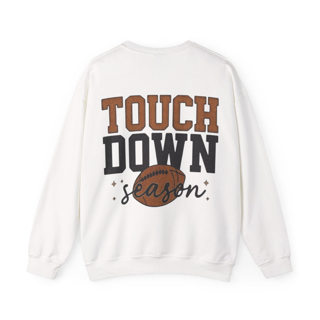 ORVIAN — Touchdown Season Coquette Football Bow Crewneck, Varsity Game Day Unisex Heavy Blend