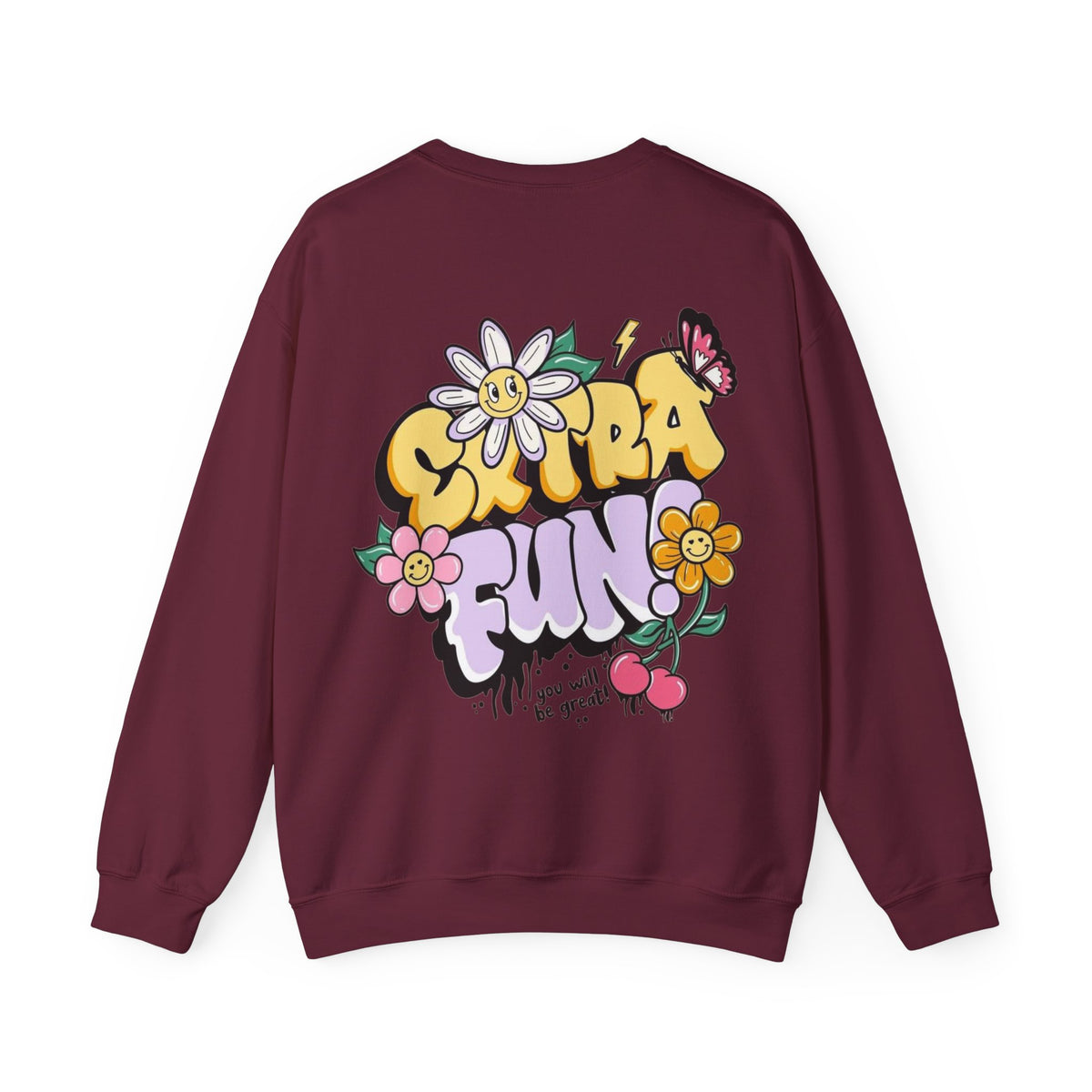 ORVIAN — Good Day to Read a Book Crewneck, Retro Floral Book Lover Sweatshirt Unisex Heavy Blend