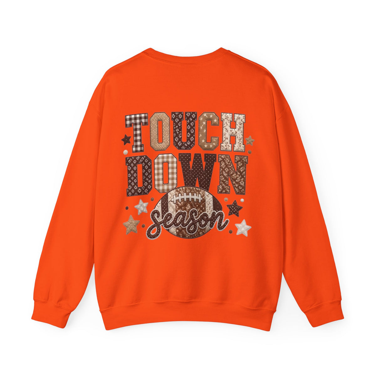 ORVIAN — Touchdown Season Football Bow Crewneck, Sparkle Game Day Sporty Unisex Heavy Blend