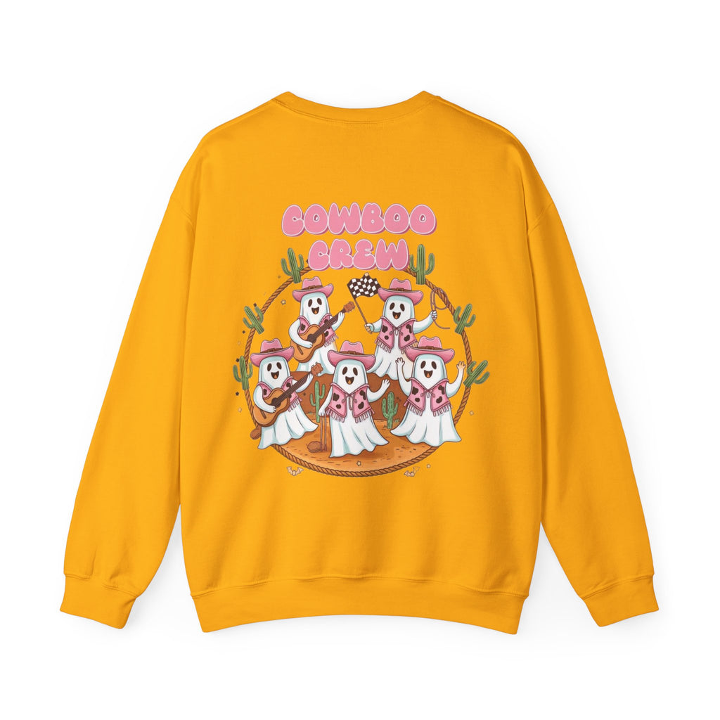 ORVIAN — Howdy Halloween Ghost Cowboy Crewneck, Pink Cowboo Western Unisex Heavy Blend