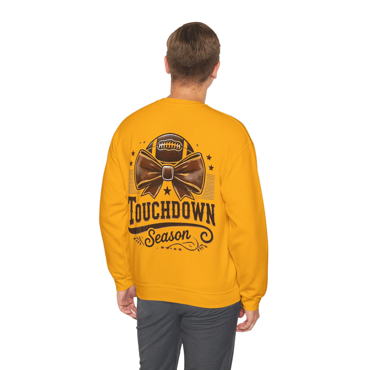 ORVIAN — Cuddles & Touchdowns Football Crewneck, 'Tis the Season Game Day Unisex Heavy Blend